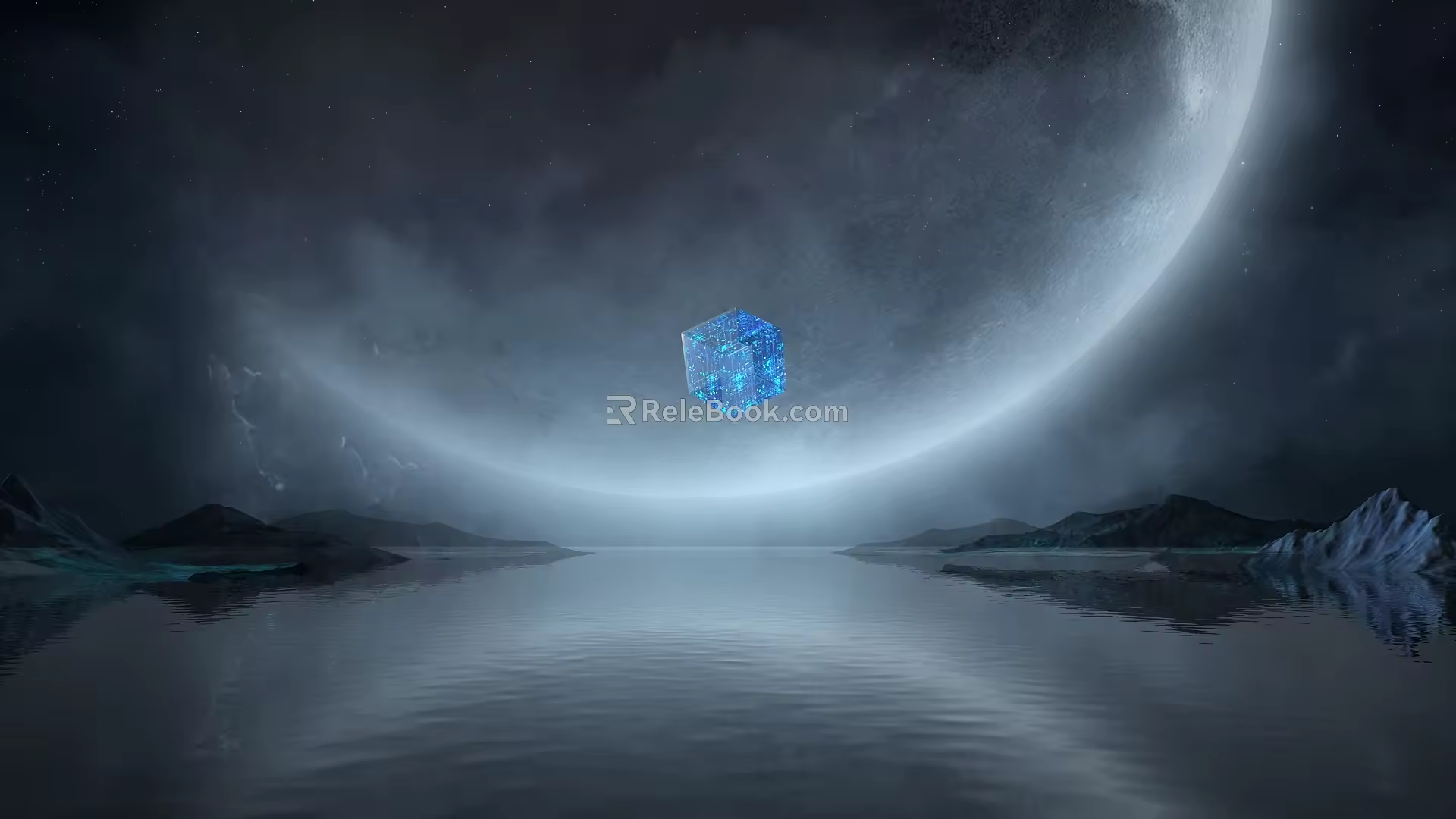 Mysterious Mountain and Sea Environment 3d model