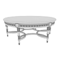Luxurious Round Table Design Featuring Black Tabletop White Wreath Pattern And Gold Black Legs