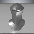Medieval Knight Metallic Helmet With Riveted Design Protective Headgear Vintage Clothing Accessory