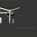 Scale Model Train Platform Equipment With Station Facilities Advertising Boards And Steps