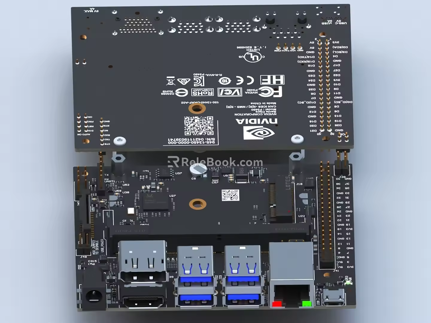 Circuit board electronic components PCB board motherboard technology industrial chip circuit board 3d model