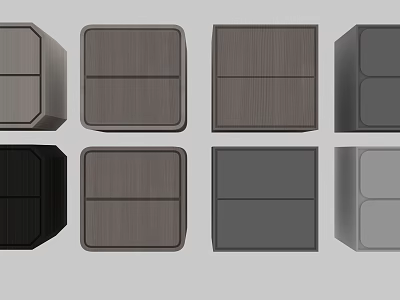 Modern Nightstand Designs With Various Wooden Styles And Different Color Options For Bedroom 3d model