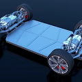 Modern Electric Vehicle Chassis With Battery Platform Wheels And Suspension System