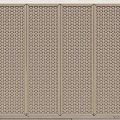 Modern Wooden Wardrobe With Lattice Door Design And Multi Panel Storage Feature