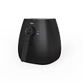 Philips Black Air Fryer Modern Kitchen Appliance With Control Knob And Colorful Buttons