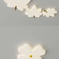 White Leaf Shaped and Cloud Shaped Ceiling Lights for Modern Home Decor 3d model