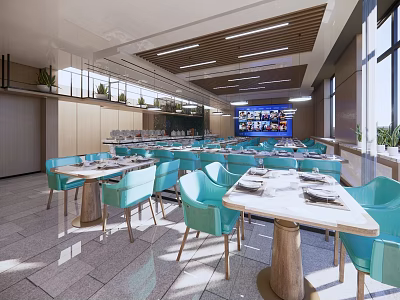 Fixes Dining Space Western Restaurant 3d model