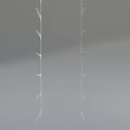 White Hanging Decorations With Arrow Shaped Elements And Reflection On Gray Background