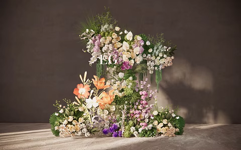 Modern Meichen Wedding Floriculture Arrangement 3d model