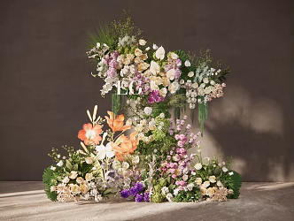 Modern Meichen Wedding Floriculture Arrangement 3d model