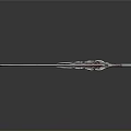 Decorative Long Sword with Pink and Blue Accents Shiny Blade and Intricate Hilt Design