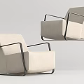 Modern single sofa 3d model