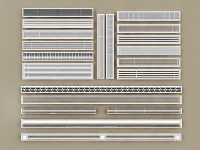 Air conditioning outlet Central air conditioning outlet Very narrow outlet 3d model