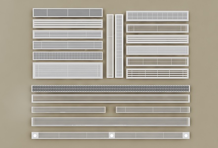 Air conditioning outlet Central air conditioning outlet Very narrow outlet 3d model