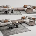 Modern Corner Sofa Arflex Sofa Coffee Table Sofa Coffee Table 3d model