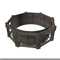Octagonal Metal Frame Construction Component With Support Beams And Reinforced Design