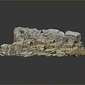 Natural Rock Formation With Textured Surface Multicolored Hues And Cracked Details