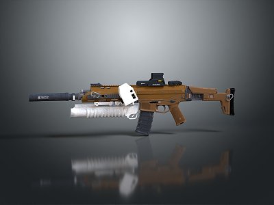 modern rifle semi-automatic rifle combat rifle battle rifle 3d model