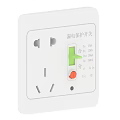 Leakage Protection Switch With Socket And Safety Buttons For Home Electrical Use
