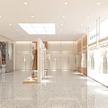 Modern Clothing Store Exterior With Glass Door Window Display Mannequins And Shop Sign