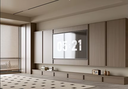 Quiet Antique TV Cabinet TV Background Wall Whole Cabinet TV Background Wall Antique Background Wall 3d model