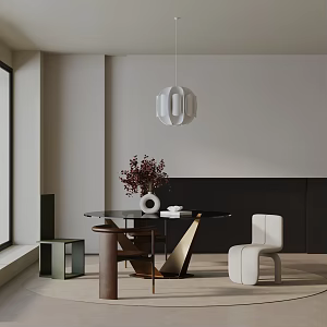Modern dining table 3d model