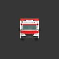 Red and White Emergency Ambulance with Red Cross Emblem 112 Number and Blue Lights