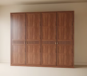 Antique style wardrobe solid wood wardrobe 3d model