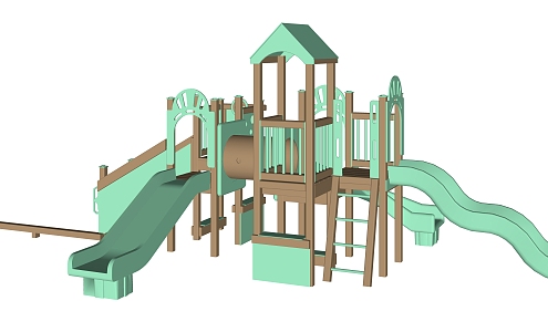 Modern slide children's activity venue 3d model