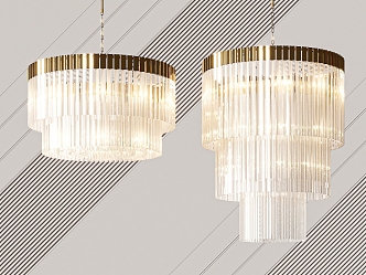 Light Luxury Crystal Chandelier 3d model