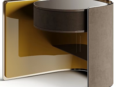 Contemporary Modern Nightstand Design With Gold Metal Frame Smooth Top And Velvet Drawer 3d model