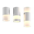 Modern Downlights Cylindrical Design Silver White Finish For Home Interior Lighting 3d model