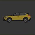 Yellow Modern SUV With Black Roof Sleek Exterior And Alloy Wheels
