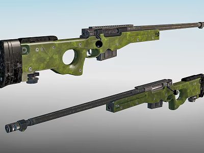 Modern Sniper Rifle 3d model