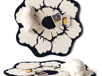 flower shaped carpet model