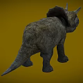 Triceratops dinosaur carnivorous dinosaur horatops herbivorous dinosaur Cretaceous Jurassic Brontosaurus low face number low model simple model game film and television level realistic 3d model