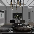 Modern Living Room Coffee Table With Gray Sofa Geometric Pillows And Area Rug
