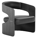 Middle style dining table and chair combination 3d model