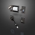 Modern Wall Mounted Shower Faucet With Metal Handles And Sleek Design