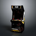 Vintage Arcade Machine With ARCADE Logo Joystick Buttons And Dual Speakers