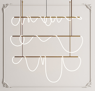 Light Luxury Chandelier 3d model