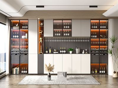 Modern Wine Cabinet 3d model