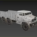 Heavy Duty Military Truck With Six Wheels And Open Cargo Bed