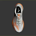 White Running Shoes With Orange Accents And Sleek Design For Athletic Use