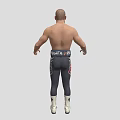 Shirtless Man With Tattoos Wrist Wraps Wearing Dark Tight Pants White Patterns And White Boots