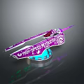 Purple and White Cosmic High Speed Detector with Illuminated Blue Base