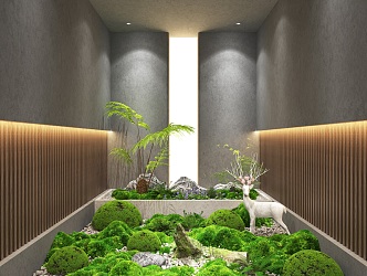 Modern landscape sketch interior landscape landscaping 3d model