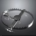 Effective Metal Circular Mousetrap With Serrated Edges Spring Mechanism And Pedal