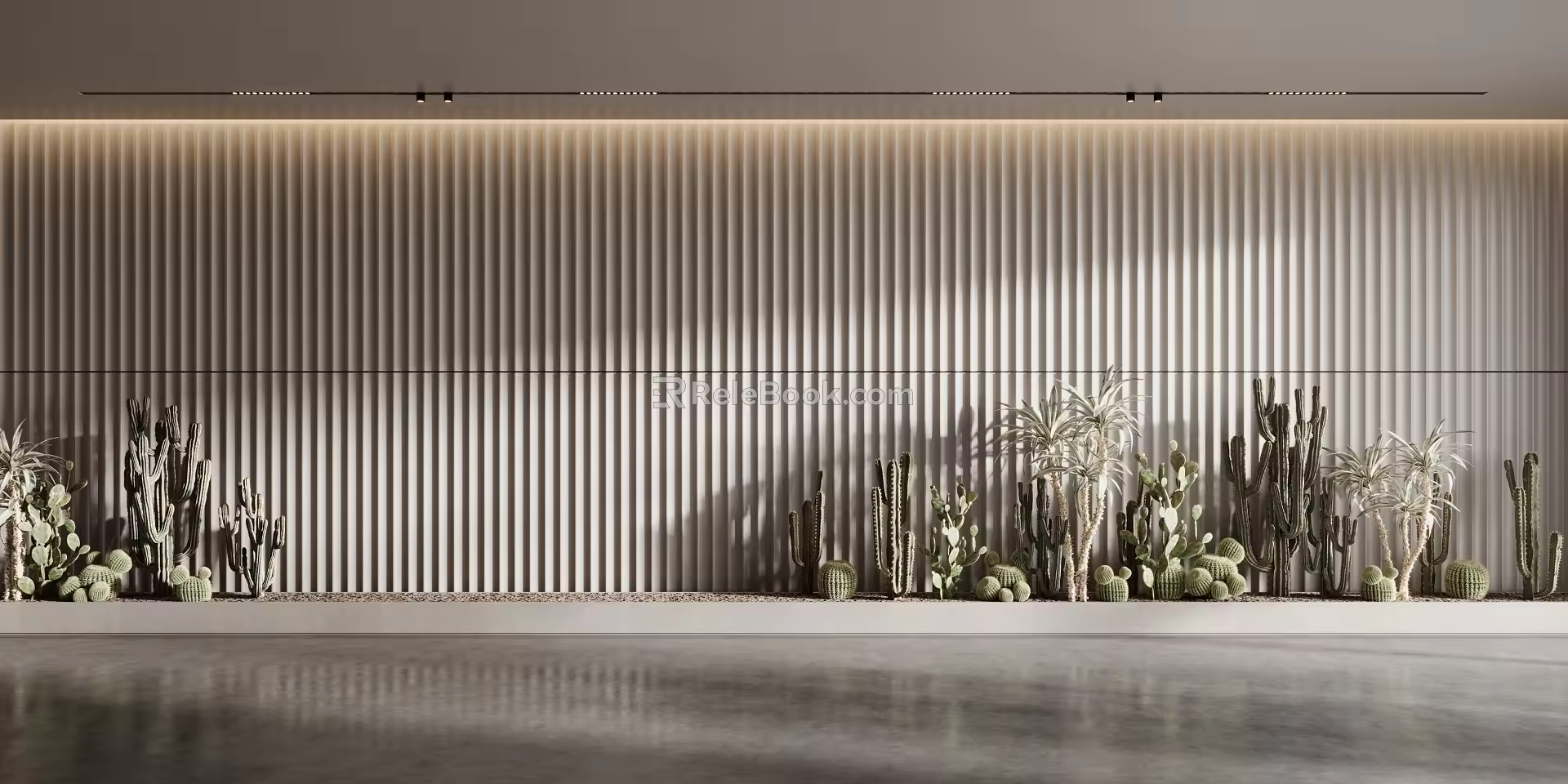 Modern background wall 3d model