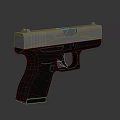 Modern Semi Automatic Pistol With Metal Slide Black Grip And Sleek Modern Design
